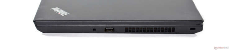 rechts: 3.5mm Audio, USB A 3.2 Gen 1, Kensington-Lock