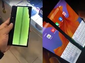 Zwei Beispiele eines schwerst beschädigten flexiblen Displays am Huawei Mate X. Die Umstände rund um diese Geräte sind aber ungeklärt.