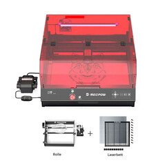 Mecpow X4 Pro 22W FDA Klasse 1 Lasergravierer + Drehwalze + Lasertisch
