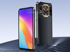Das Oukitel WP30 Pro packt ein kleines Zweitdisplay auf seine Rückseite. (Bild: GSMArena)