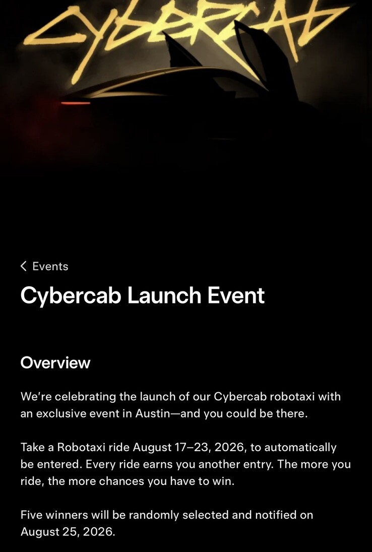 Teaser für Teslas Cybercab-Einführungsveranstaltung