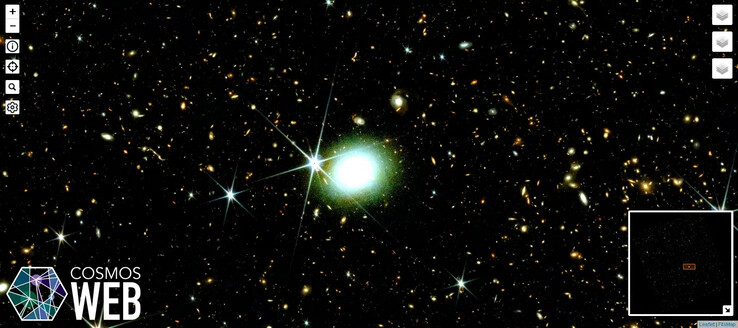 Ein Beispiel dafür, was man auf dieser Karte sehen kann. (Bildquelle: COSMOS-Web)