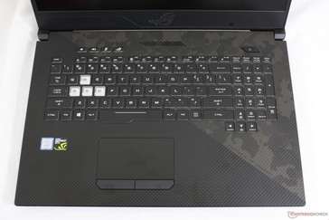 Identisches Keyboard-Layout mit vier dedizierten Tasten wie schon beim GL703