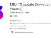 Eine Early Access-Version von MIUI 13 ist bereits bei Google Play zu finden, der Download ist aber nicht zu empfehlen. (Bild: Google Play)