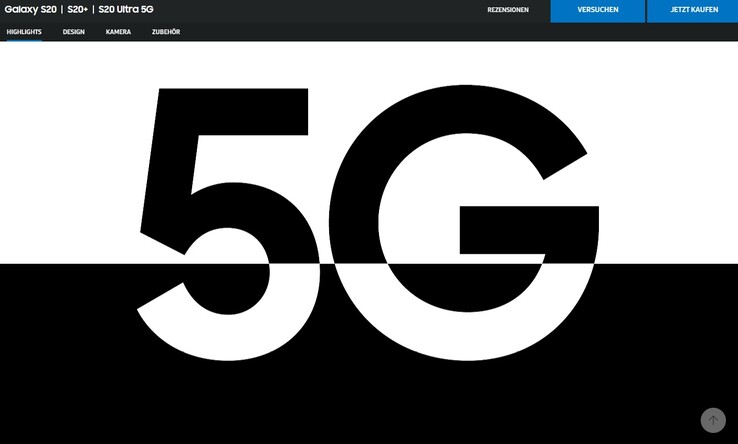 Samsung wirbt eifrig für 5G, die Detailinformationen zu den unterstützten Frequenzen fehlen aber komplett. (Bild: Samsung)