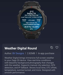 Eine zusätzliche Wetter-App gibt es ebenfall