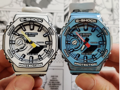 Im Bild: die Casio GA-2100MNG-2A (rechts) und GA-2100MNG-7A (links).