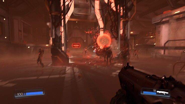 Doom with heavy motion blur because of the unstable frame rates