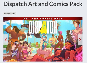 Unverändertes Dispatch Art und Comics Pack in anderen Nintendo eShop-Regionen. (Bildquelle: Screenshot, Nintendo)