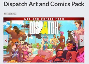 Unverändertes Dispatch Art und Comics Pack in anderen Nintendo eShop-Regionen. (Bildquelle: Screenshot, Nintendo)