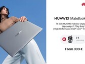 Das Huawei MateBook D 16 2024 ist bestellbar und startet mit Geschenk und Rabattaktion. (Bild: Huawei)