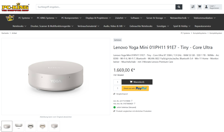 Lenovo Yoga Mini 01IPH11 91E70004GF für 1.669 Euro.