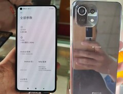 Gerade mal 6,8 mm dünn: Das Xiaomi Mi 11 Lite könnte eines der dünnsten 5G-Phones am Markt werden (Bild: Vermeintliches Mi 11 Lite via Whylab, Weibo)