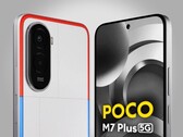 Das Poco M7 Plus wird in drei Farben angeboten, inklusive auffälligem "Chrome Silver". (Bildquelle: Xiaomi, bearbeitet)