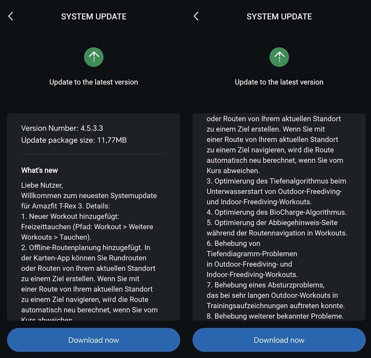 Die T-Rex 3 erhält ein neues Update