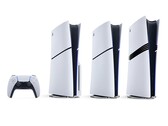 PlayStation DualSense-Controller sowie PS5, PS5 Digital Edition und PS5 Pro (von links nach rechts)