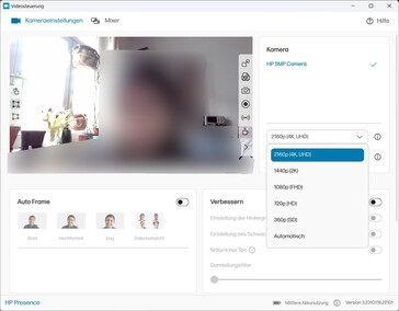 Webcam-Steuerung in myHP