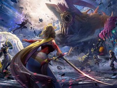 Dissidia Duellum Final Fantasy-Artwork mit mehreren Final-Fantasy-Charakteren