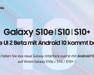 Samsung startet auch hierzulande mit der One UI 2.0-Beta auf Android 10-Basis für alle Galaxy S10-Modelle.