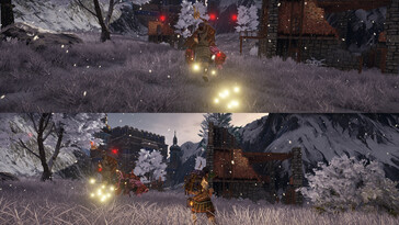 Der Split-Screen-Modus in Outward Definitive Edition.