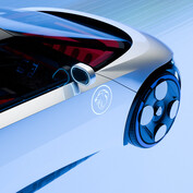 Peugeot Polygon Concept: Die neue Designsprache setzt auf geometrische Formen, eine horizontale Lichtsignatur und intelligente Reifen (Bild: Peugeot).