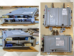 Teslas AI4- im Vergleich zum HW3-Computer (unten)