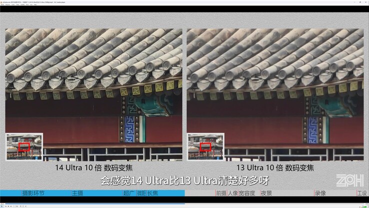 Xiaomi 14 Ultra vs. Xiaomi 13 Ultra: Bei 10x Zoom geht der Sieg eindeutig an das 14U.