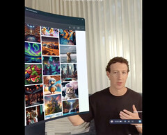 Meta-CEO Mark Zuckerberg spricht über Apple Vision Pro, aufgenommen mit Video-Pass-Through-System des Quest 3 (Bild: @zuck / Instagram)