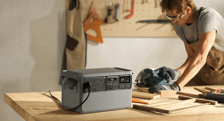 Die Powerstation verwendet LiFePO4-Zellen, eine feuchtigkeits- und salzbeständige Beschichtung sowie ein flammhemmendes Gehäuse und hält einer statischen Belastung von bis zu einer Tonne stand.