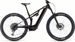 Das sehr dunkle Rot des Stereo Hybrid ONE55 E-Bike macht optisch einiges her (Bildquelle: Cube)