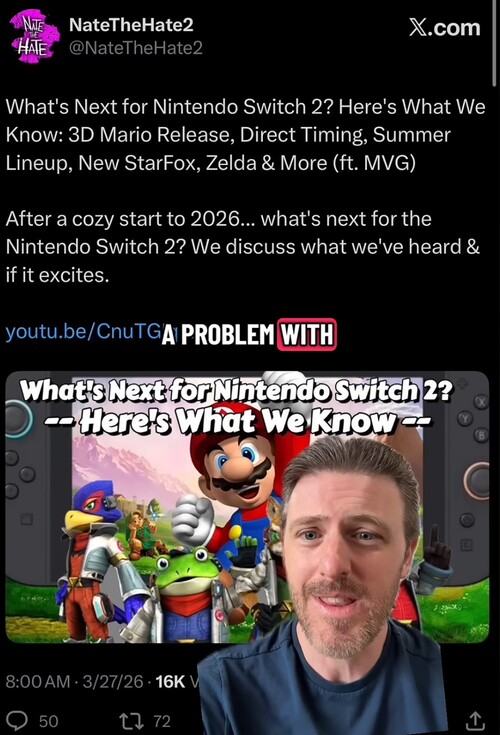 Kit Ellis antwortet auf die Switch 2 Leaks von NateTheHate