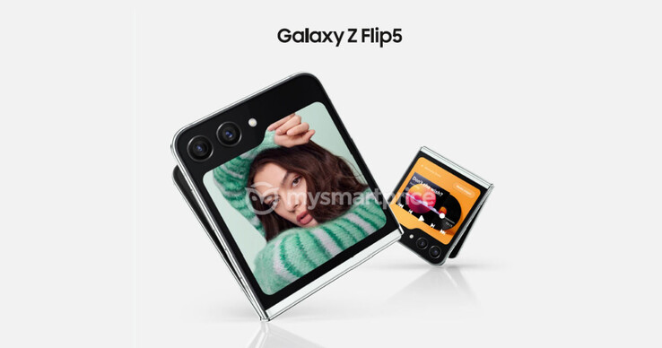 Das erste offizielle Pressebild des Samsung Galaxy Z Flip5 ist geleakt. (Bild: MySmartPrice)