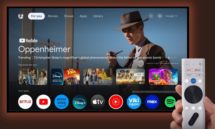 Der Xgimi Elfin Flip Pro (New) nutzt Google TV und bietet damit Zugriff auf zahlreiche Streaming-Dienste.