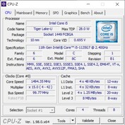 Asus ExpertBook B1 B1400 - CPUz