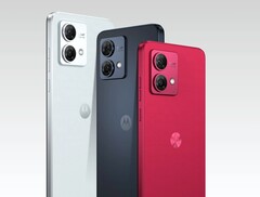 Das Motorola Moto G84 wird wahlweise in Weiß, in Schwarz oder in Pantone &quot;Viva Magenta&quot; angeboten. (Bild: Motorola)