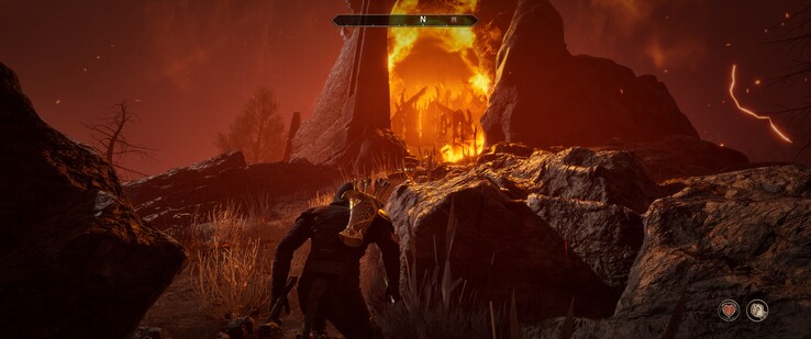 Die Third-Person-Perspektive ist jetzt ohne Einschränkungen nutzbar, hier wartet ein Oblivion-Tor. (Bildquelle: The Elder Scrolls IV: Oblivion Remastered)