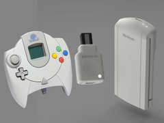Im Bild: Eine Darstellung des kabellosen Dreamcast-Controller-Dongles von 8BitMods.