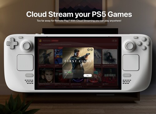 Cloud-Streaming mit Asobi: Remote Play auf einem Steam Deck.
