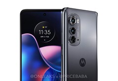 Das Motorola Edge 2022 sieht dem älteren Motorola Edge 30 recht ähnlich. (Bild: @OnLeaks / Pricebaba)