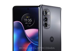 Das Motorola Edge 2022 sieht dem älteren Motorola Edge 30 recht ähnlich. (Bild: @OnLeaks / Pricebaba)