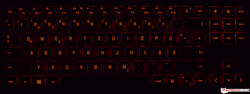 Die Tastatur beim HP Omen 15 (beleuchtet)