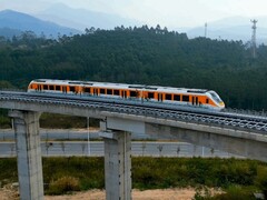 Die Maglev auf Rekordfahrt. (Bildquelle: CRRC) 