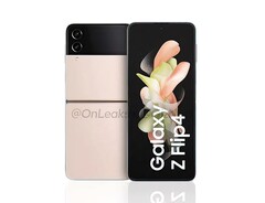 Das Samsung Galaxy Z Flip4 5G wird offenbar zumindest in vier Farben auf den Markt kommen. (Bild: @OnLeaks / GizNext)