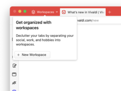 Vivaldi 6.0 ottiene spazi di lavoro.  (schermata: Notebookcheck.com)