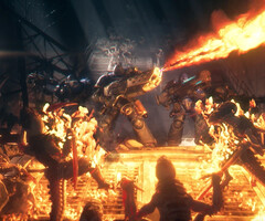 Im Warhammer 40k: Battle of Avarax können Spieler dank VR direkt in die Stiefel eines Space Marines schlüpfen (Quelle: Zero Latency VR).