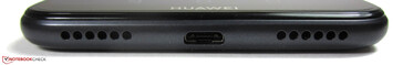 Fußseite: Mikrofon, Micro-USB-2.0-Anschluss, Lautsprecher