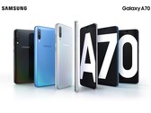 Das Galaxy A70 besticht durch ein langgestrecktes 6,7 Zoll-Display und Triple-Cam.
