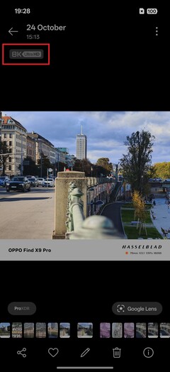 In der Photo-Gallerie werden 50 MP Fotos mit 8K Ultra HD gekennzeichnet.