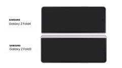 Es sind kleine aber feine Unterschiede zwischen Galaxy Z Fold3 und Galaxy Z Fold4, auch in Sachen Under-Display-Kamera. (Bild: Samsung, Ice Universe, editiert)