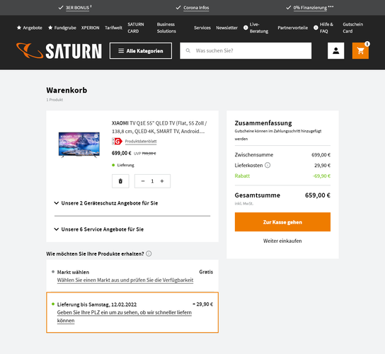 Der Saturn-Deal für Xiaomi Mi TV P1 43 und 55 Zoll ist nicht der günstigste Preis.